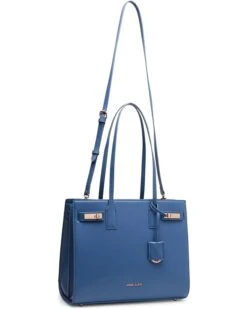 Anne Klein Triple Compartment Minimal Tote with Double Turnlock | Handbags