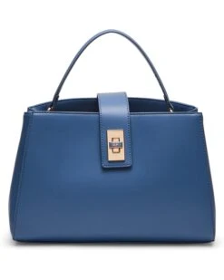Anne Klein Minimal Satchel with Enamel Turnlock | Handbags