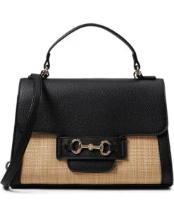 Anne Klein Straw Top Handle Satchel | Handbags